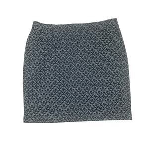 Loft Patterned Mini Skirt – Soft Stretch, Size L Clean Girl/ Office Core